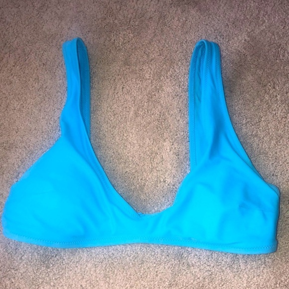 Aerie Scoop‎ Bikini Top Small Blue